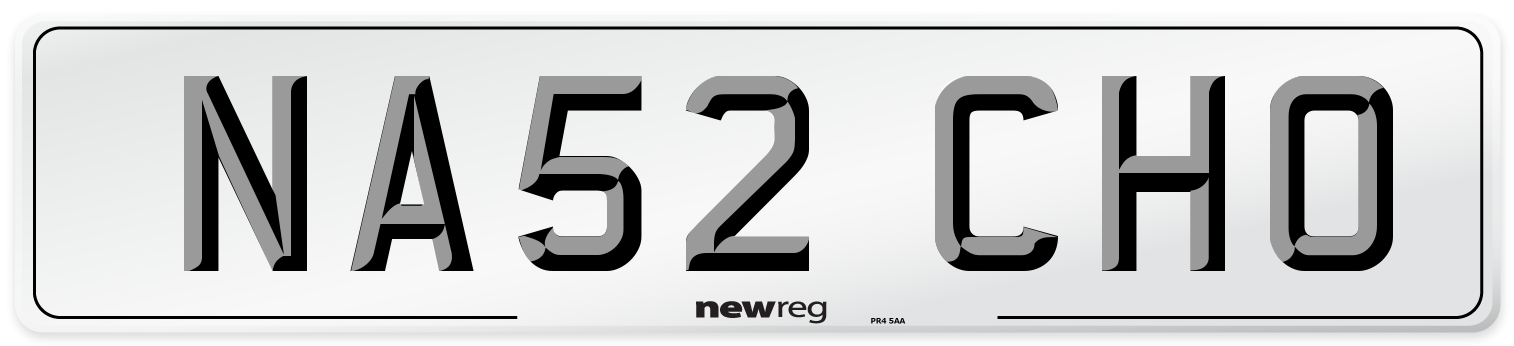 NA52 CHO Number Plate from New Reg